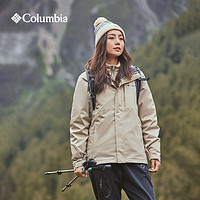哥伦比亚 男女款银点700蓬鹅绒三合一防水冲锋衣 XE5268