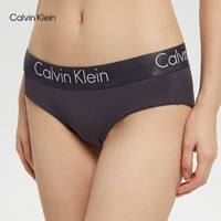 卡尔文·克莱恩 Calvin Klein 女士提花腰边舒适三角内裤 QP1057A 5DG-黑灰色 M