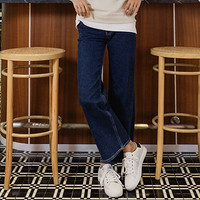 Calvin Klein Jeans 卡尔文·克莱恩牛仔 女士水洗阔腿牛仔裤 J222284