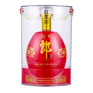 PLUS會(huì)員！LANGJIU 郎酒 紅花郎 紅鉆 53%vol 醬香型白酒 500ml 單瓶裝