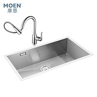 MOEN 摩恩 手工單槽夏格系列600MM+抽拉龍頭