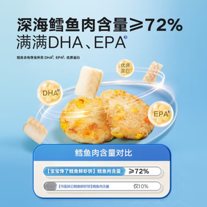 ≥82%鱈魚青蝦！寶寶饞了 鱈魚鮮蝦餅 60g