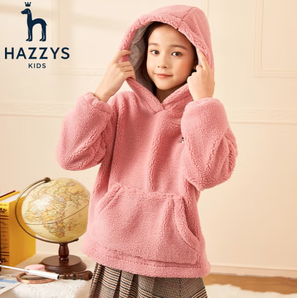 HAZZYS 哈吉斯 兒童搖粒絨厚衛(wèi)衣