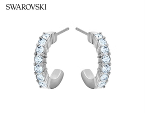 20點(diǎn)！SWAROVSKI 施華洛世奇 MINI HOOP耳飾鍍白金色5073036