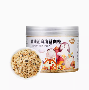 88VIP！秋田滿滿 寶寶高鐵芝麻海苔豬肉松 80g（拍2贈(zèng)英氏面霜3g*3包）