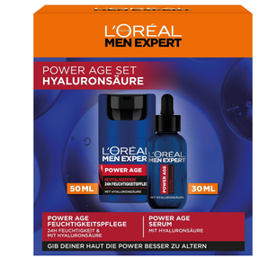 L'Oreal Paris 欧莱雅 Power Age 男士抗皱面部护理套装（保湿霜50mL+精华30mL） 直邮含税到手102.64元