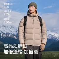 PELLIOT 伯希和 800蓬鵝絨羽絨服男女秋冬季戶外防風保暖輕薄外套11340803藍色XXL