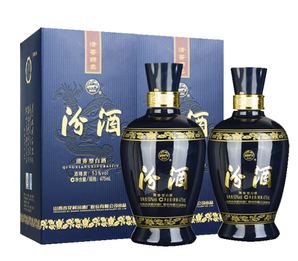 汾酒 藍(lán)汾 清香型白酒 53度 475mL 2瓶 雙瓶裝（內(nèi)含禮袋）