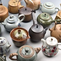 TAOMI 陶迷 清倉茶壺陶瓷泡茶器汝窯單壺大容量功夫茶具紫砂壺開片手繪粗陶壺