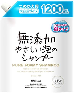 SOAP SELECT 无添加泡沫洗发水 1200ml替换装 凑单到手约48.87元