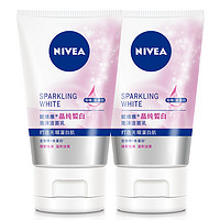 NIVEA 妮維雅 晶純泡沫潔面洗面奶美白清潔100ml*2支