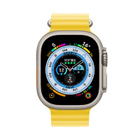 Apple 蘋果 Watch Ultra 智能手表 49mm GPS+蜂窩網(wǎng)絡(luò)款 鈦金屬原色表殼 黃色海洋表帶（GPS、血氧、ECG）