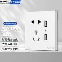 fdd 國際電工 五孔雙USB插座