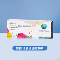含水量56%！CooperVision 庫博 清氧清 硅水凝膠日拋隱形眼鏡 30片裝