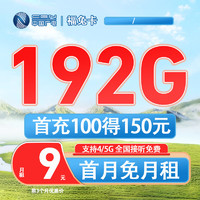 China Broadcast 中國廣電 廣電 福兔卡 9元/月 （162G通用+30G定向）激活送20元E卡