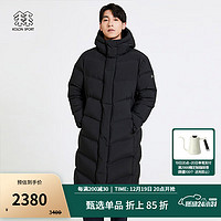 KOLON SPORT 可隆羽絨服 男子冬季戶外防潑水防風(fēng)保暖重量鵝絨服 LHDJ2WN151-BL 黑 170/M