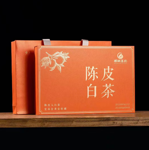 璞瀾茗韻 福鼎磻溪白茶2018年陳皮白茶緊壓茶禮盒裝 250克