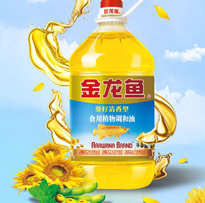 百億補貼！金龍魚 葵花籽清香型 食用調(diào)和油 5L