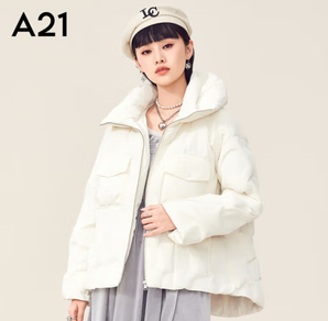 A21 女裝秋冬小眾時(shí)尚羽絨服