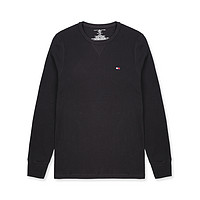 TOMMY HILFIGER 新款時(shí)尚潮流男士長(zhǎng)袖T恤 黑色09T3585-001 XL