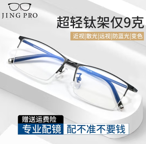 ZEISS 蔡司 1.56非球面樹脂鏡片*2片+純鈦鏡架多款可選（可升級FILA斐樂/SEIKO精工鏡架）