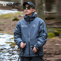 VOLCOM 鉆石戶外三合一防水羽絨內膽硬殼沖鋒衣2023新款秋冬季外套