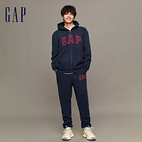 Gap 蓋璞 男女裝 LOGO仿羊羔絨寬松廓形運動衛(wèi)衣 402176