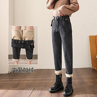 JEANSWEST 真維斯 女式修身顯瘦加絨牛仔小腳褲 281199-039HE