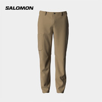 salomon 薩洛蒙 男款 戶外運(yùn)動休閑舒適防潑水透氣長褲 WAYFARER TAPERED PANT 棕灰色 C21059 M