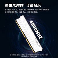 KINGBANK 金百達(dá) 銀爵 內(nèi)存DDR5 6000 16G 游戲電競(jìng)馬甲臺(tái)式電腦內(nèi)存