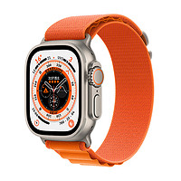 Apple 苹果 Watch Ultra 智能手表 49mm GPS+蜂窝网络款 钛金属原色表壳 橙色高山回环式表带