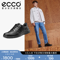 ecco 愛步 男鞋 透氣系帶戶外休閑鞋 GTX防水 511614 01001-黑色