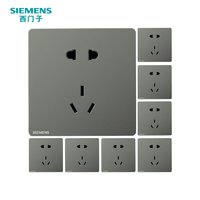 SIEMENS 西門子 開關(guān)插座 皓彩 無邊框大面板 10A正五孔-10只