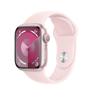 Apple 蘋果 Watch Series 9 智能手表 GPS款 41mm 亮粉色 橡膠表帶 S/M