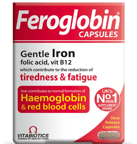 Vitabiotics 薇塔貝爾 Feroglobin 鐵珠蛋白補鐵膠囊 30粒 到手約36.54元