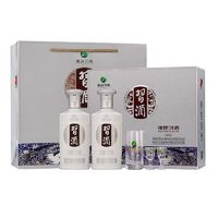 XIJIU 習(xí)酒 貴州習(xí)酒銀質(zhì)禮盒500ml*2瓶53度醬香白酒(內(nèi)含精美酒具)年貨禮盒