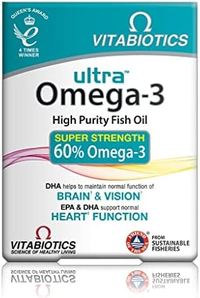 國內(nèi)62元！0稅費！Vitabiotics 薇塔貝爾 Ultra 高純Omega-3魚油膠囊 60粒  含稅直郵到手36.34元