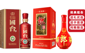 GUOTAI 國臺 國標(biāo)2017 53度 醬香型白酒 500ml 單瓶+紅花郎 紅10 500ml 單瓶