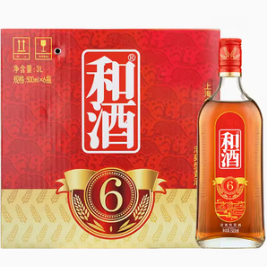 88VIP！和酒 和六半干黃酒整箱裝 清爽型500ml*6瓶