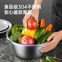 炊大皇 食品級304不銹鋼盆 22CM（實(shí)盆）