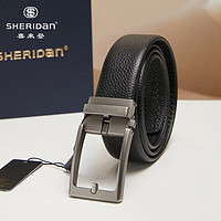 SHERIDAN 喜來登 頭層牛皮 全新無孔自動扣腰帶 SH521568S