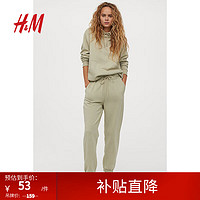 H&M 斷碼：H&M女裝衛(wèi)衣秋裝女休閑美式寬松簡約純色連帽套頭衫0456163 淺綠色 155/80A