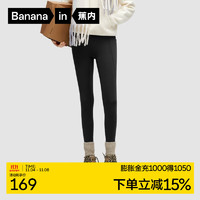 Bananain 蕉內(nèi) 306++熱皮瑜伽褲女士提臀輕塑型鯊魚(yú)褲秋冬打底褲 黑色 M