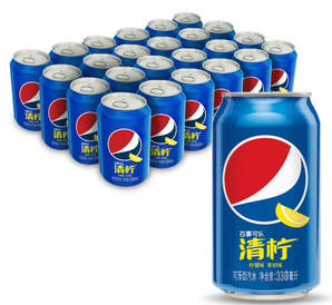 9日0點(diǎn)！pepsi 百事 可樂 Pepsi 清檸味汽水 碳酸飲料 330ml*24聽