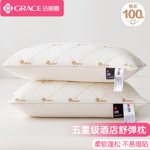 GRACE 潔麗雅 0壓螺旋纖維枕 單邊高枕款