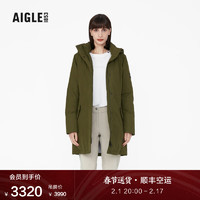 AIGLE 艾高 女士GTX INF防風(fēng)加厚保暖羽絨服中長(zhǎng)款鵝絨極寒羽絨服 卡其綠 Q2721(21秋冬款) 36