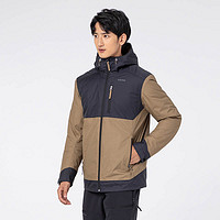 DECATHLON 迪卡儂 男子戶外棉服防水外套 8398576 黑棕拼色 M