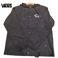 VANS 范斯 春季新款黑色印花休閑連帽夾克VN0A54OMBLK VN0A54OMBLK L