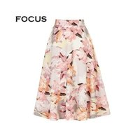 FOCUS 焦點(diǎn) 韓國直郵4CUS 半身裙 [水彩畫] 花紋后片橡筋裙子_VFI3M1SK8181