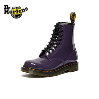 Dr.Martens 馬丁1460 W 經(jīng)典簡約流行光面皮黑色女款8孔馬丁靴